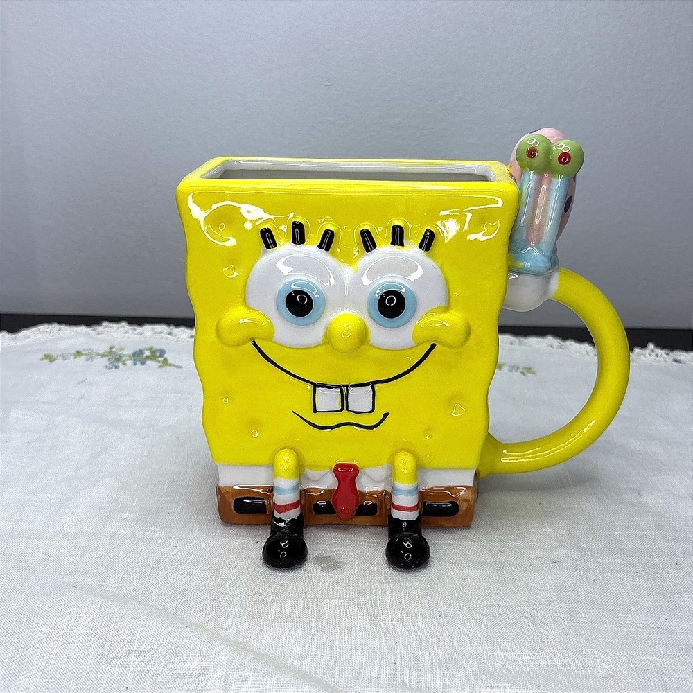 SpongeBob SquarePants 3D Ceramic Mug with Gary the Snail Handle